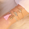 accesorios mujer Bohemian charm bead Bracelet Women tassel heart tree bijoux acier inoxydable femme Sets Jewelry armband